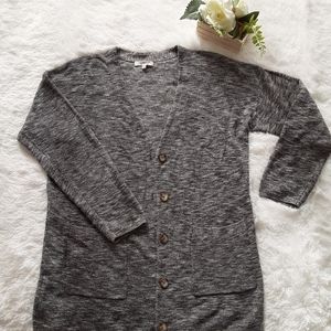 Grey button front cardigan